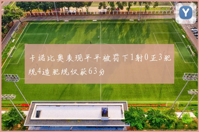 卡诺比奥表现平平被罚下1射0正3犯规4造犯规仅获63分